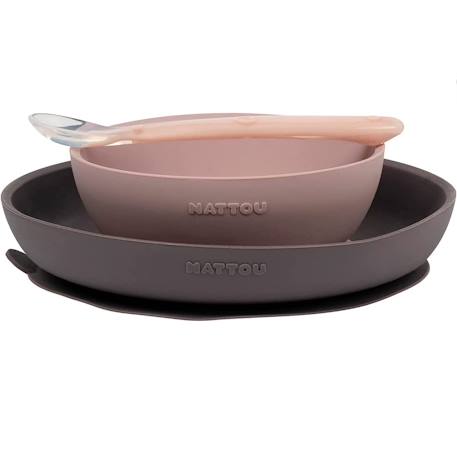 Set repas en silicone rose Rose 2 - vertbaudet enfant 