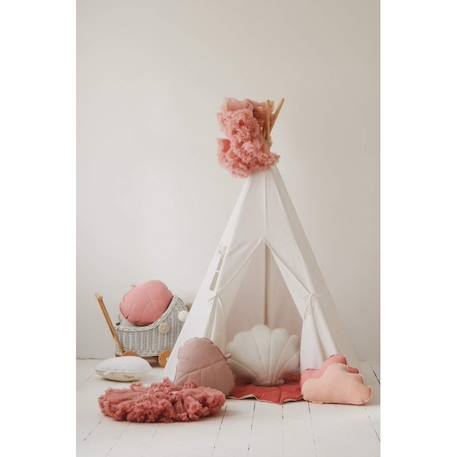 Tente tipi avec tapis en lin Blanc 2 - vertbaudet enfant 