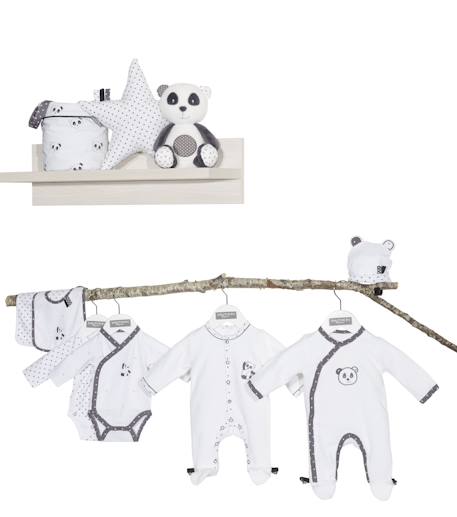 Bodies bébé à manches longues lot de 2 Beige+Blanc+Blanc cassé+Blanc et bleu+Blanc et noir+Blanc/bleu+Blanc/gris+Blanc/noir+Rose+Rose/blanc 29 - vertbaudet enfant 