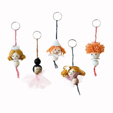 Kit créatif - porte-clés poupées Marron 1 - vertbaudet enfant 