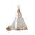 Tente tipi avec tapis forest friends en coton Blanc 1 - vertbaudet enfant 