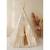 Tente tipi avec franges et tapis boho en coton caramel Beige 3 - vertbaudet enfant 