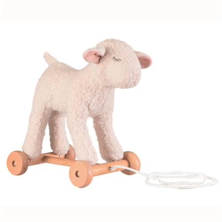 Mary l'agneau à tirer Beige 1 - vertbaudet enfant 