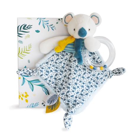 Doudou hochet yoca le koala Bleu 1 - vertbaudet enfant 