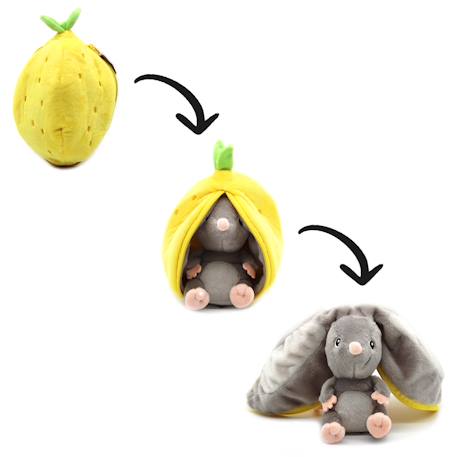 Peluche flipetz souris citron Jaune 4 - vertbaudet enfant 