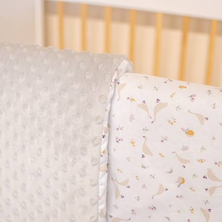 Plaid réversible en minky sidonia Gris+Lilas+Vert de gris 4 - vertbaudet enfant 