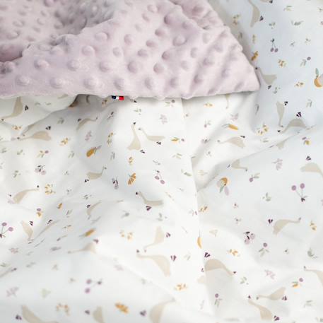 Plaid réversible en minky sidonia Gris+Lilas+Vert de gris 7 - vertbaudet enfant 