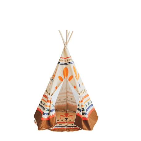 Tente tipi ambiance colorée en coton Beige 1 - vertbaudet enfant 