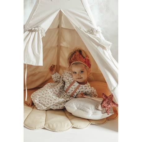 Tente tipi folk à volants en coton Beige 5 - vertbaudet enfant 