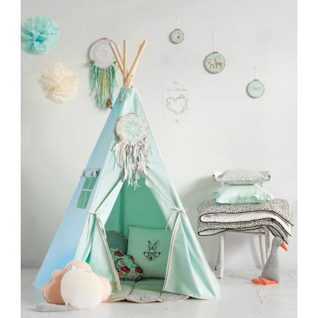 Tente tipi renard en coton Beige+Rose+Rouge+Vert 21 - vertbaudet enfant 