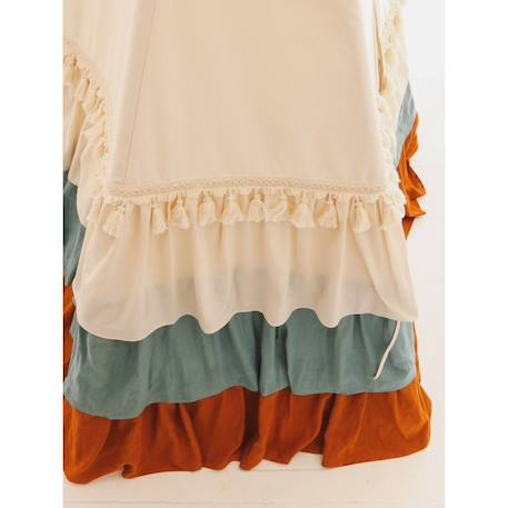 Tente tipi cirque avec volants et tapis en coton Beige 4 - vertbaudet enfant 