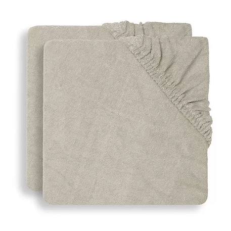 Housse matelas à langer éponge (2 pcs) en coton Biscuit+Caramel & biscuit+Ivoire+Ivoire & nougat+Nougat+Vert olive+Vert poudré 21 - vertbaudet enfant 