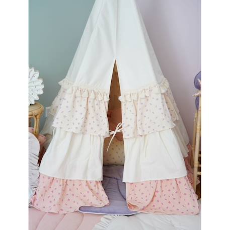 Tente tipi avec volants en coton Rose 2 - vertbaudet enfant 