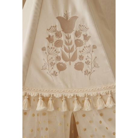Tente tipi boho à volants en coton Beige 5 - vertbaudet enfant 
