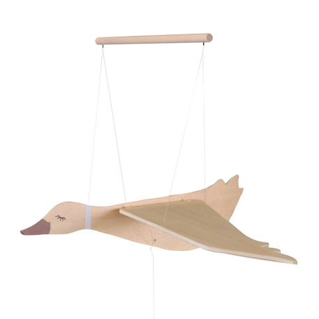 Mobile oie volante en bois Beige 1 - vertbaudet enfant 