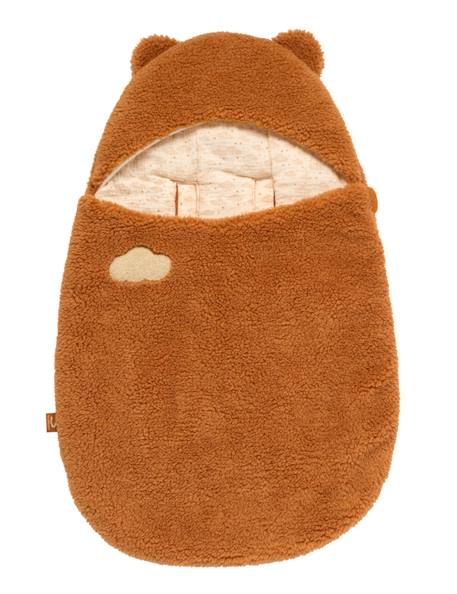 Nid d'ange ourson en sherpa 5 attaches - orsino Beige+Marron 4 - vertbaudet enfant 