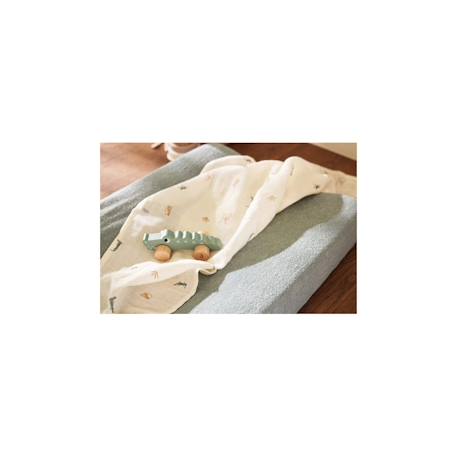 Housse matelas à langer eponge sea green en coton Vert 5 - vertbaudet enfant 