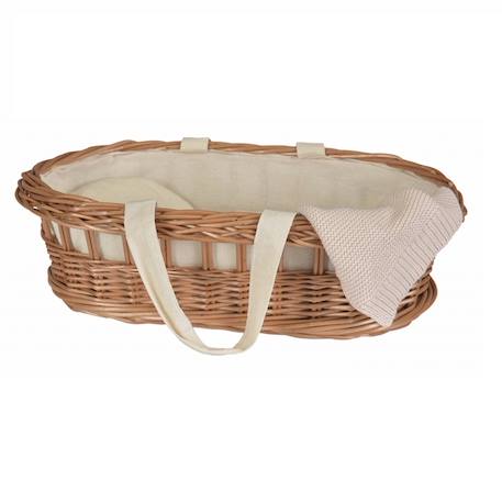 Couffin en osier pour poupée Beige 1 - vertbaudet enfant 