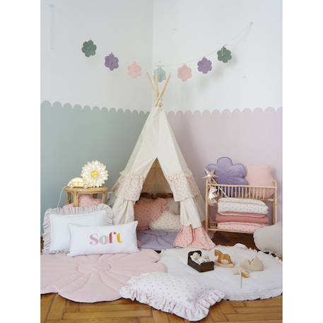 Tente tipi avec volants en coton Rose 4 - vertbaudet enfant 