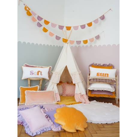 Tente tipi avec tapis forget-me-not en coton Beige 4 - vertbaudet enfant 