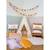 Tente tipi avec tapis forget-me-not en coton Beige 4 - vertbaudet enfant 