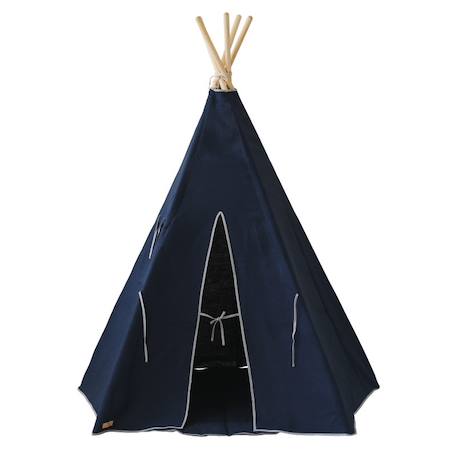 Tente tipi marine lin naturel en coton Bleu 1 - vertbaudet enfant 