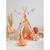 Tente tipi pique nique avec les fleurs en coton Beige 2 - vertbaudet enfant 