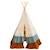 Tente tipi cirque avec volants et tapis en coton Beige 1 - vertbaudet enfant 