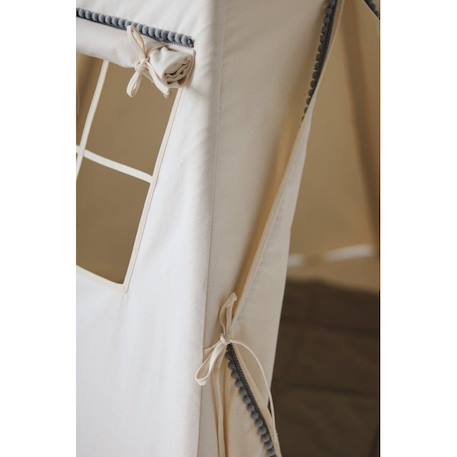 Tente tipi avec pompoms en coton Beige 2 - vertbaudet enfant 