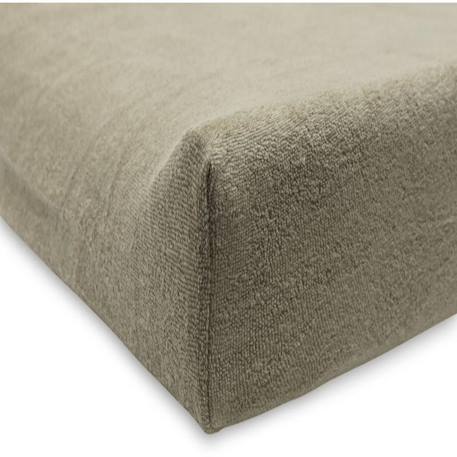 Housse matelas à langer éponge en coton Beige+Blanc+Gris+Marron clair+Noir+Rose sauvage+Vert olive 25 - vertbaudet enfant 