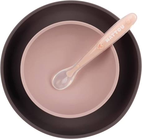 Set repas en silicone rose Rose 1 - vertbaudet enfant 