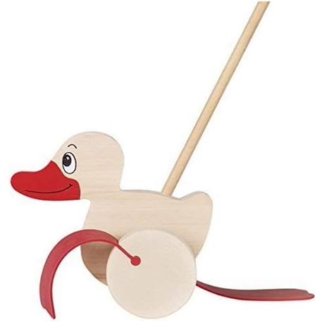 Canard à pousser en bois Beige 2 - vertbaudet enfant 