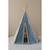 Tente tipi avec pompoms et tapis jeans en coton Bleu 6 - vertbaudet enfant 