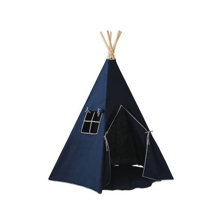 Tente tipi avec tapis marine en lin Bleu 1 - vertbaudet enfant 