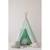 Tente tipi avec pompoms et tapis menthe en coton Vert 5 - vertbaudet enfant 