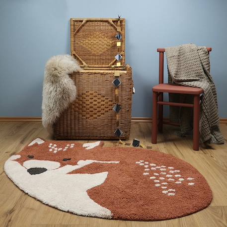 Tapis chambre enfant coton lavable little wolf Multicolore 1 - vertbaudet enfant 