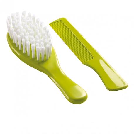 Brosse et peigne Gris charme+Indigo+Prune+Rose bonbon+Turquoise+Vert 18 - vertbaudet enfant 