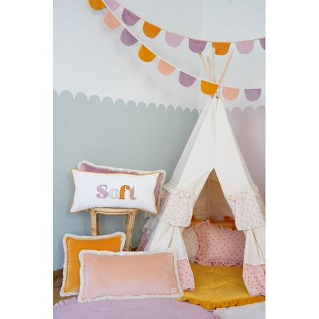 Tente tipi avec tapis forget-me-not en coton Beige 3 - vertbaudet enfant 
