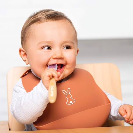 Set 4 cuillères en silicone Gris 2 - vertbaudet enfant 