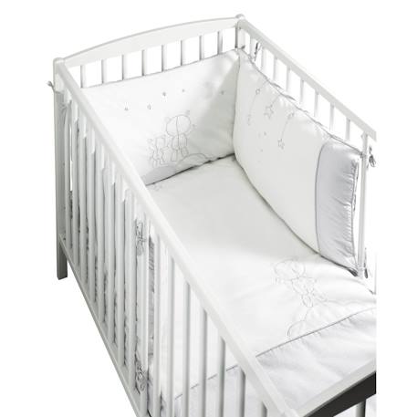 Edredon pour lit bébé en coton - celeste Blanc/gris 2 - vertbaudet enfant 