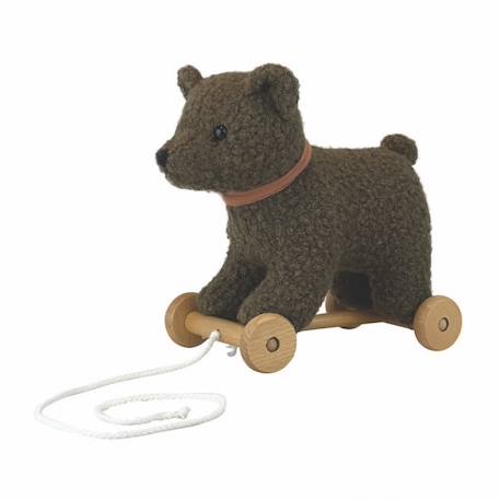 Raoul l'ours à tirer Marron 2 - vertbaudet enfant 