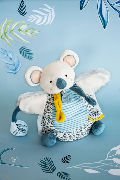 Doudou marionnette yoca le koala Bleu 2 - vertbaudet enfant 