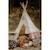 Tente tipi powder frills à volants en lin et coton Beige 6 - vertbaudet enfant 