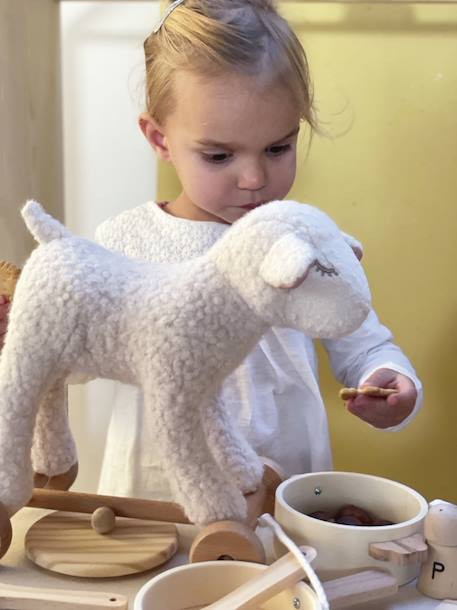 Mary l'agneau à tirer Beige 2 - vertbaudet enfant 