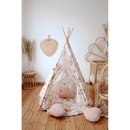Tente tipi fleurs en coton Beige 2 - vertbaudet enfant 