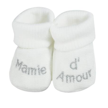 Chaussons bébé Blanc+Gris+Sable 1 - vertbaudet enfant 