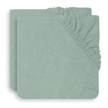Housse matelas à langer éponge (2 pcs) en coton Biscuit+Caramel & biscuit+Ivoire+Ivoire & nougat+Nougat+Vert olive+Vert poudré 30 - vertbaudet enfant 