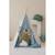 Tente tipi avec pompoms et tapis jeans en coton Bleu 4 - vertbaudet enfant 