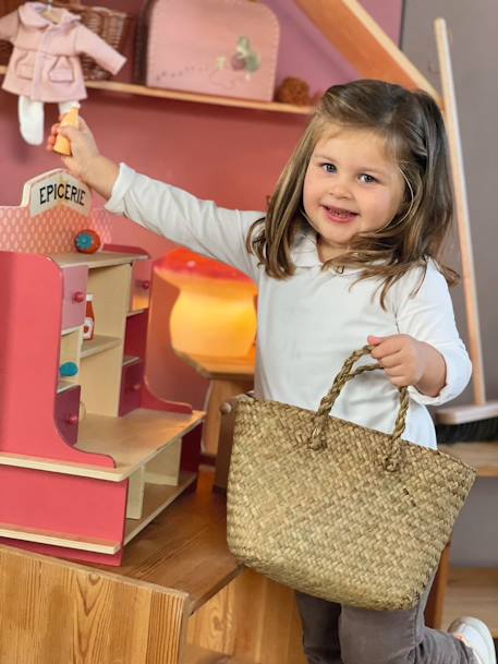 Panier en paille pour enfant Beige 2 - vertbaudet enfant 