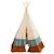 Tente tipi cirque avec volants en lin et coton Beige 1 - vertbaudet enfant 